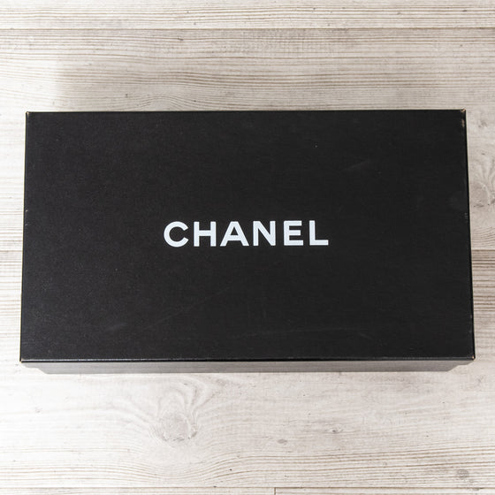 Chanel zwart en blauw leren enkellaarzen maat 40