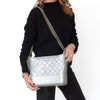 Chanel Gabrielle Silver Leather Hobo Bag