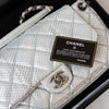 Chanel Metallic Silver Python Leather Shoulder Bag
