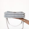 Chanel Metallic Silver Python Leather Shoulder Bag