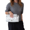 Chanel Metallic Silver Python Leather Shoulder Bag