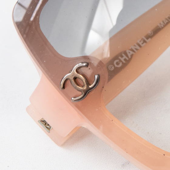 Chanel Light Pink Rectangle Sunglasses