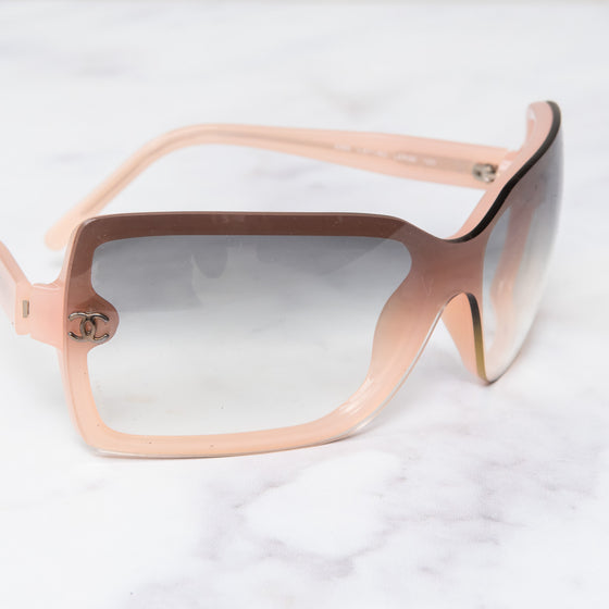 Chanel Light Pink Rectangle Sunglasses