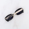 Chanel Vintage Black Oval Sunglasses