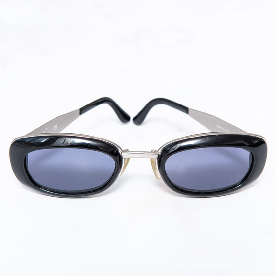 Chanel Vintage Black Oval Sunglasses