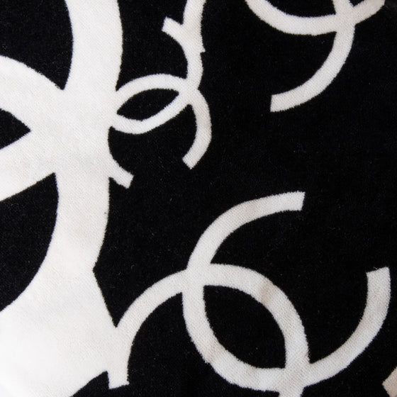Chanel Black And White Beach Towel