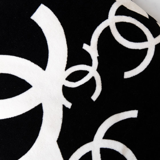 Chanel Black And White Beach Towel