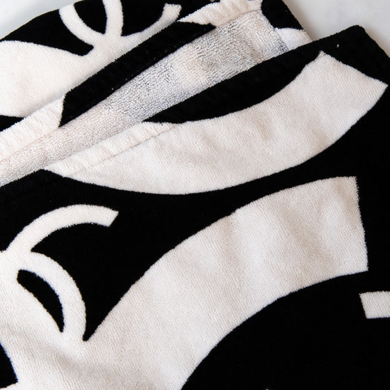 Chanel Black And White Beach Towel