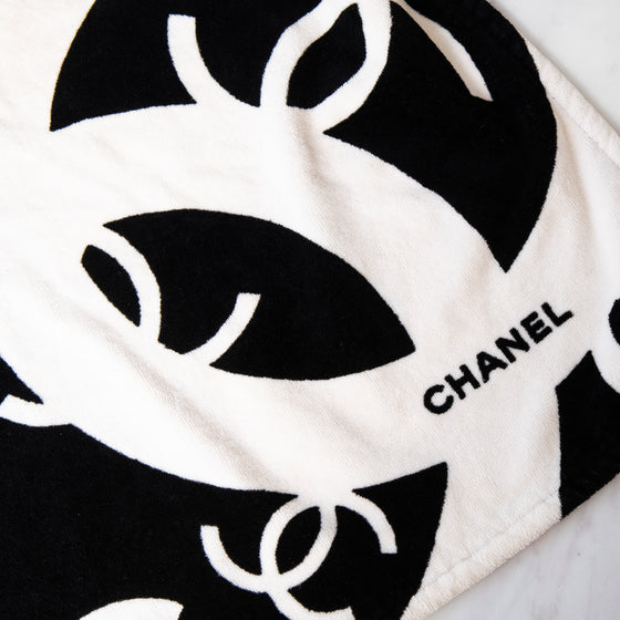 Chanel Black And White Beach Towel
