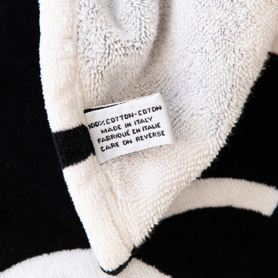 Chanel Black And White Beach Towel