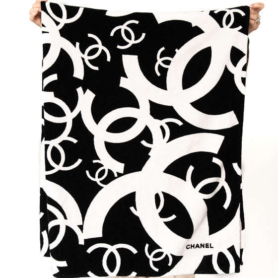 Chanel Black And White Beach Towel