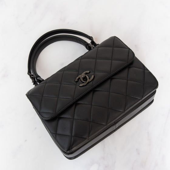 Chanel Medium So Black Trendy CC Leather Flap Bag