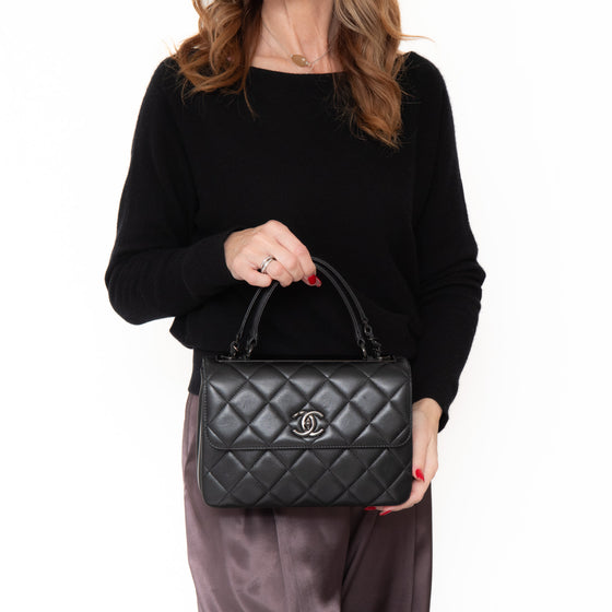 Chanel Medium So Black Trendy CC Leather Flap Bag