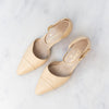 Chanel Vintage Beige Leather Mary Jane Pumps