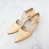 Chanel Vintage Beige Leather Mary Jane Pumps