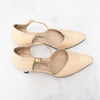 Chanel Vintage Beige Leather Mary Jane Pumps