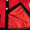 Chanel Vintage Red Tweed Collarless Blazer