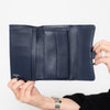 Chanel Navy Lambskin Leather Classic Flap Wallet