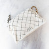 Chanel 19 Medium White Leather Single Flap Bag