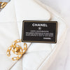 Chanel 19 Medium White Leather Single Flap Bag