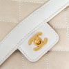 Chanel Vintage Beige Canvas Wild Stitch Top Handle Bag