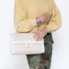 Chanel Vintage Beige Canvas Wild Stitch Top Handle Bag