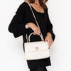 Chanel Off White Trendy CC Flap Bag In Quilted Lambskin Leather