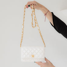  Chanel White Leather Wallet On Chain Crossbody Bag
