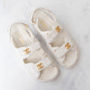 Chanel White Tweed  Dad Sandals