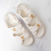 Chanel White Tweed  Dad Sandals