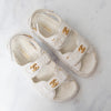 Chanel White Tweed  Dad Sandals