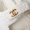 Chanel White Tweed  Dad Sandals