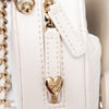 Chanel White Leather Heart Bag