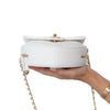 Chanel White Leather Heart Bag