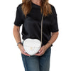 Chanel White Leather Heart Bag