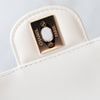 Chanel White Leather Heart Bag