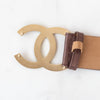 Chanel Glazed Calfskin Leather CC Belt