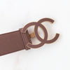 Chanel Glazed Calfskin Leather CC Belt