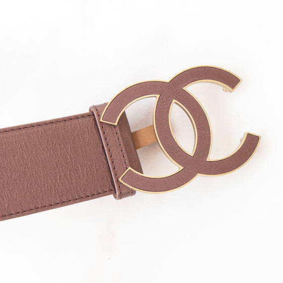 Chanel Glazed Calfskin Leather CC Belt