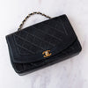 Chanel Diana Black Leather Medium Flap Bag