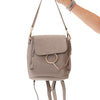 Chloé Faye Motty Grey Leather And Suede Backpack