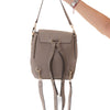 Chloé Faye Motty Grey Leather And Suede Backpack