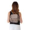 Chloé Faye Motty Grey Leather And Suede Backpack