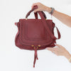 Chloé Marcie Medium Berry Cup Cake  Grained Leather Satchel Bag
