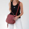 Chloé Marcie Medium Berry Cup Cake  Grained Leather Satchel Bag