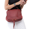 Chloé Marcie Medium Berry Cup Cake  Grained Leather Satchel Bag