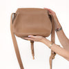 Chloé Marcie Large Tan Leather Crossbody Bag