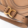 Chloé Marcie Large Tan Leather Crossbody Bag