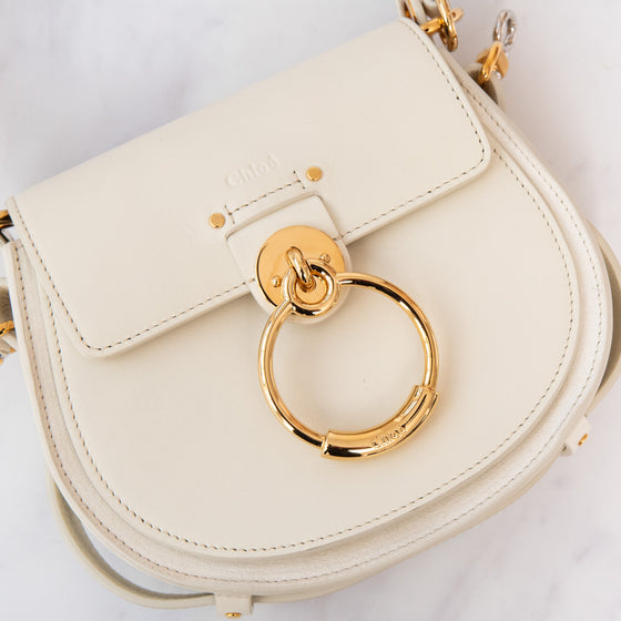 Chloe Tess Cream Leather Crossbody  Bag