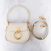 Chloe Tess Cream Leather Crossbody  Bag